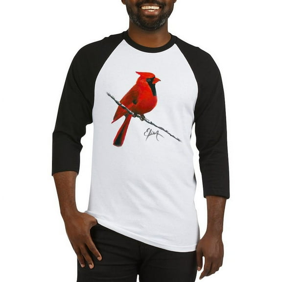 CafePress - Cardinal (2) Baseball Jersey - Cotton Baseball Jersey, 3/4 Raglan Sleeve Shirt