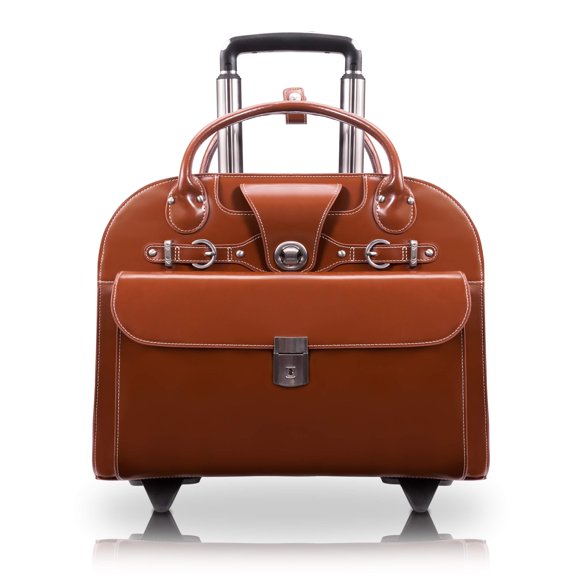 Maletín para Laptop McKleinUSA EDGEBROOK 15" de Cuero con Ruedas