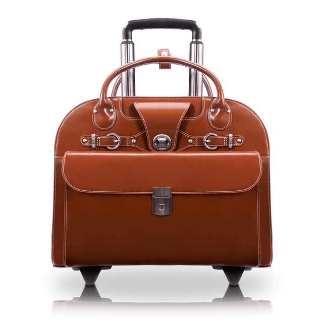 Maletín para Laptop McKleinUSA EDGEBROOK 15" de Cuero con Ruedas