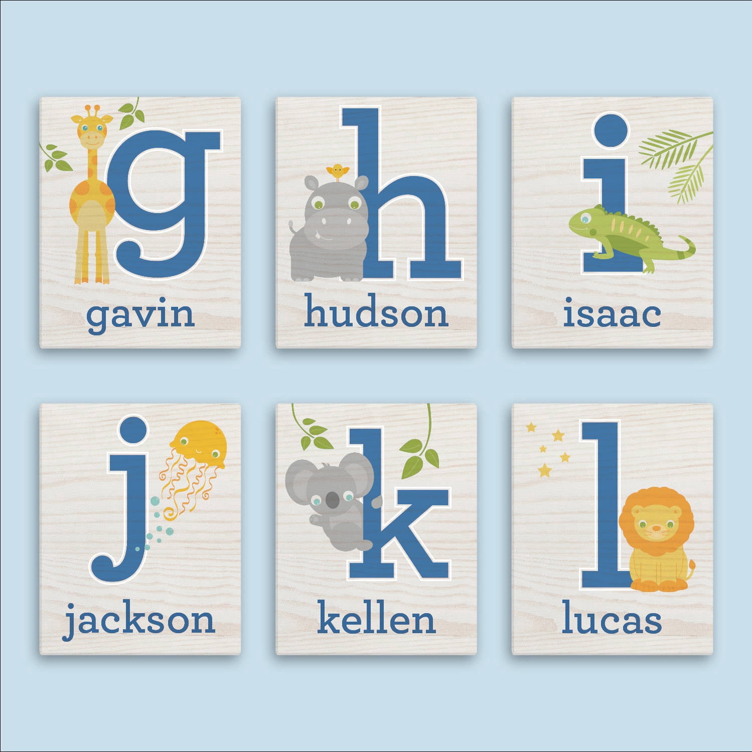 Girl's or Boy's Alphabet Personalized 11" x 14" or 16" x 20" Canvas