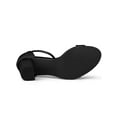 thumbnail image 3 of BLISSFUL STEP Women's Shoes Ankle Strap Buckle Block Heel Sandals Black 5.5, 3 of 8