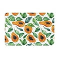 thumbnail image 2 of Front Door Mat Indoor Outdoor Outside Entrance - 16*24in Washable Papaya Palm Leaves Thin Bathroom Rugs Fit Under Door, Bath Rugs for Bathroom, Kitchen Rugs Mats for Floor, 2 of 6