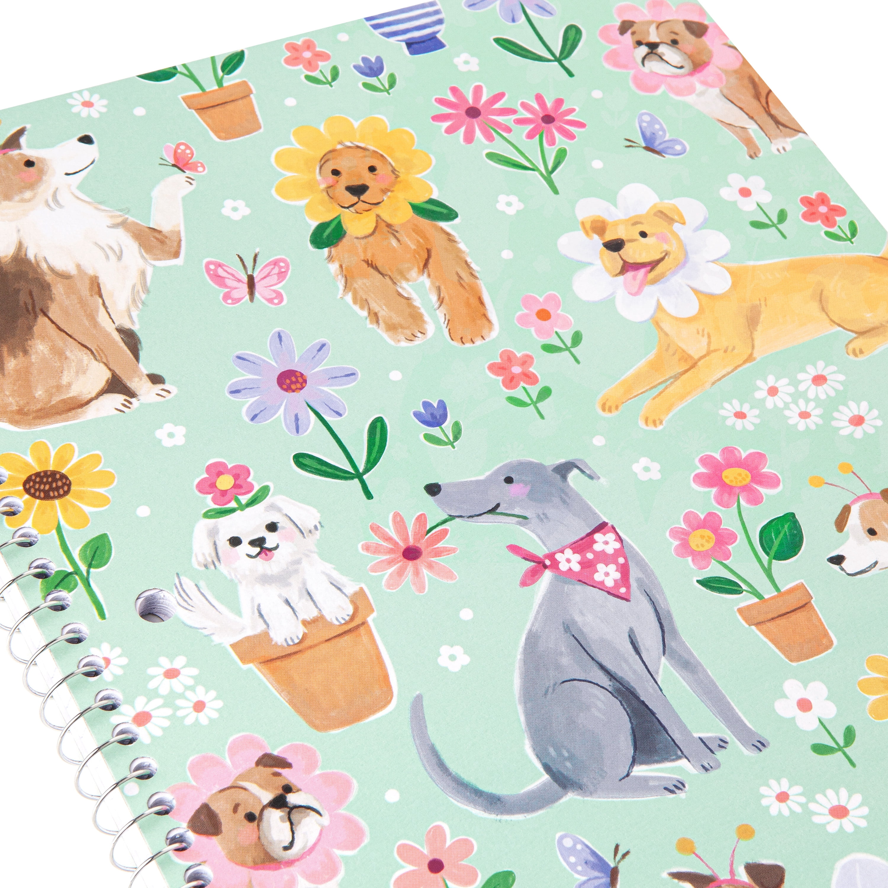 Mintgreen 1 Subject CR Dogs and Flowers