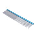 thumbnail image 4 of Peigne en Acier pour Animaux de Compagnie, Réutilisable Empêche les Extrémités Arrondies de Massage de Peigne de Toilettage de Chien Statique pour les Races à Poil Court Rouge 16cm / 6,3in, Violet 19cm / 7,5in, Bleu 22cm / 8.7in, Vert 13cm / 5,1in, 4 of 8