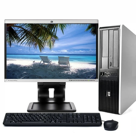 HP Desktop PC Tower System Windows 10 Intel Core 2 Duo Processor 4GB Ram 160GB Hard Drive DVD Wifi with a 17" LCD and Keyboard and Mouse-Refurbished Computer