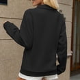 thumbnail image 5 of Golf Collar Sweatshirt For Women, Fleece Lined Long Sleeve Raglan Tops, Teen Fall Casual Basic Loose Fit Pullover Shirts S-XXL, 5 of 6