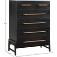 thumbnail image 3 of Meridian Furniture Kaya Black Chest with Vegan Leather Upholstered Handles, 3 of 11