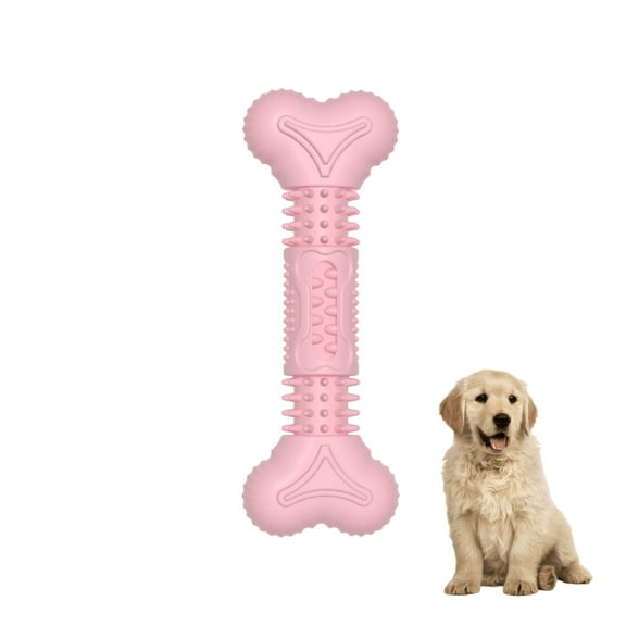 BESTSKY 2026 New Dog Bone Toys Puppy Teething Chew Toy for Small Medium Breed for Chewing, Teething, Fetching, Biting, Indoor Play, Pink