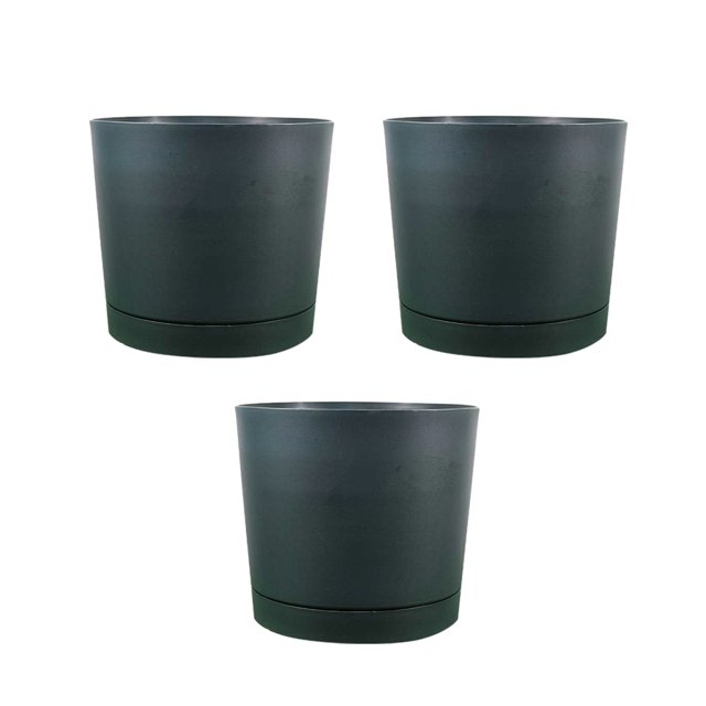 Matsuzay Macetas creativas y duraderas para realzar la belleza de los jardines Macetas para plantas de y tamaños Jardín y Patio verde negruzco