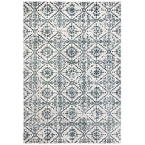 SAFAVIEH Isabella Dina Geometric Area Rug, Navy/Ivory, 9' x 12'