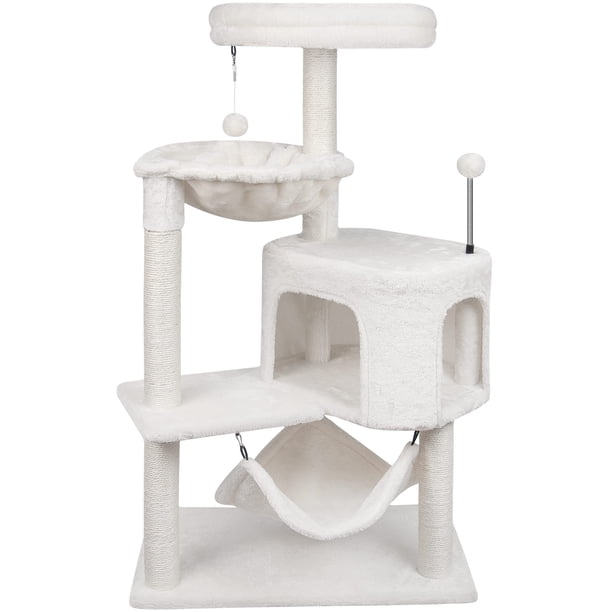 Árbol para Gatos YUNIQUE con Condominio y Gran Hamaca 100 cm - Beige