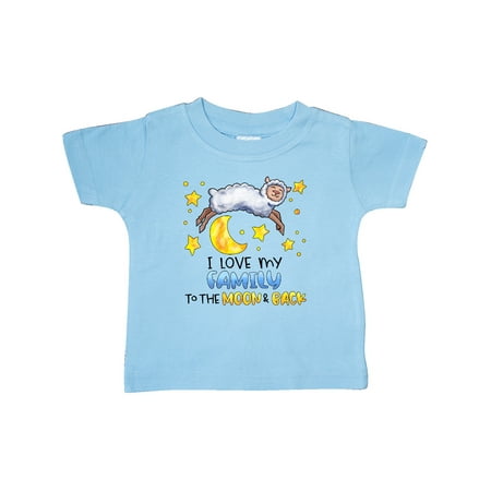 

Inktastic I Love my Family to the Moon and Back Cute Sheep Gift Baby Boy or Baby Girl T-Shirt