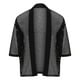 thumbnail image 5 of Playera Elvqul de Hombre sin Estampado Casuales Manga Corta Cuello Mao Negro, 5 of 7
