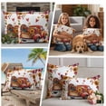 thumbnail image 5 of Fall Red Truck Outdoor Waterproof Pillow Covers, Thanksgiving Sunflower Turkey Maple Leaf Autumn Decorative Square Throw Pillowcase Sofa Cushion Sham for Patio/Couch/Chair, 24"x24" 2 Pack, 5 of 8