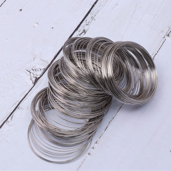 YSNOOWE 1 Roll Wire Wrapped Jewelry Steel Bracelet Wire 60mm for Girls DIY Projects and Accessories