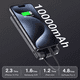 thumbnail image 3 of Power Bank Batería Portátil 10000mah Con Built In 4 Cables Micro Usb V8 Ip Tipo C 1hora Con Pantalla Digital Cargador De Batería Universal, 3 of 7