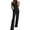 Black, variant on TrendOFT Summer Jumpsuit For Women Dressy Solid Tube Top Sleeveless Cold Shoulder Wide Leg Pockets Rompers For Women One Piece Overalls Red S
