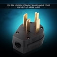 thumbnail image 1 of 1pc 50A 125/250V Straight Blade Plug NEMA 14-50P, Solid Brass Blades,  ABS, Easy to Wire, Replacement Plug, for Dryer, RV, Generator, 1 of 7