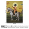 thumbnail image 4 of Nawypu  Funny Cat Throw Blanket Ultra Soft Warm All Season The Cat Cowboy on a Horse Decorative Blankets for Bed Chair Car Sofa Couch Bedroom, 4 of 6