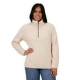 thumbnail image 4 of Women's ZeroXposur Alberta Double Side Pique Sherpa Quarter Zip Pullover Color: Blackberry Size: X LARGE, 4 of 4