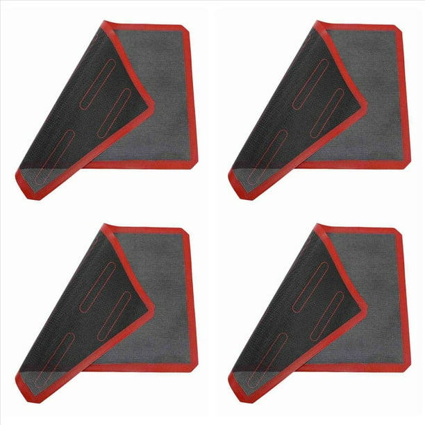 4X Antiadherente de Silicona para Hornear Al Alfombrilla de Revestimiento para Horno Alfombrilla para Masa Rodante Herramienta para Asar para Galletas /Macarrones/Hojaldres