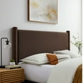 thumbnail image 2 of Headboard, Queen, Brown, Velvet, Hotel Bedroom, Modern Contemporary, HB38162, 2 of 7