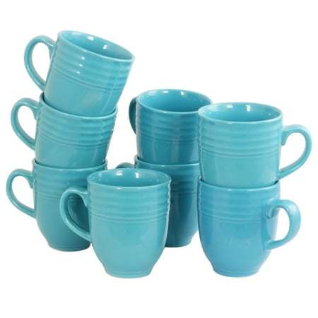 

Gibson Home Café Plaze 8 Piece 15 oz. Stoneware Mug Set in Turquoise