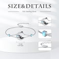 thumbnail image 5 of CACA LADY Cat Bracelet for Women 925 Sterling Silver Moon Moonstone Bracelet Celtic jewelry for Cats Lover, 5 of 6