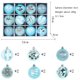 thumbnail image 2 of Colgante de bola de Navidad bolas galvanizadas pintadas regalo para ventanas (azul) JShteea Libre de BPA, 2 of 7