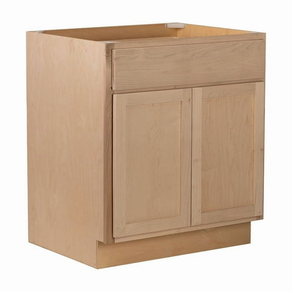 RTA Cabinets USA Raw Maple 2 Door Base Cabinet | 33"Wx34.5"Hx24"D