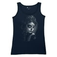 thumbnail image 5 of Sugar Skull Lace Women's Tank Top Black White Day of the Dead Gothic Beauty Monochrome Dia de Los Muertos Elegant, 5 of 7