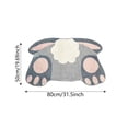 thumbnail image 5 of Easter Bunny Door Mat, Easter Bathroom Rug Bunny Bath Mat,Non Washable Welcome Door Mat, Cute Rabbit Shaped Doormats Indoor Outdoor, Soft Tufted Rug for Bathroom Kitchen Bedroom Home Decor, 5 of 6