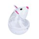 thumbnail image 3 of Juguete dispensador de golosinas para gatos, juguete para golosinas para gatos, vaso con forma de ratón, bolas de comida pequeñas para gatos Blanco, 3 of 9