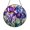 Acrylic 3.5 Inch, variant on Iris flower stained glass suncatcher, round blue purple window hanging decor