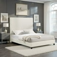 thumbnail image 2 of Bridgevine Home Queen Size White Boucle Upholstered Platform Bed, 2 of 18