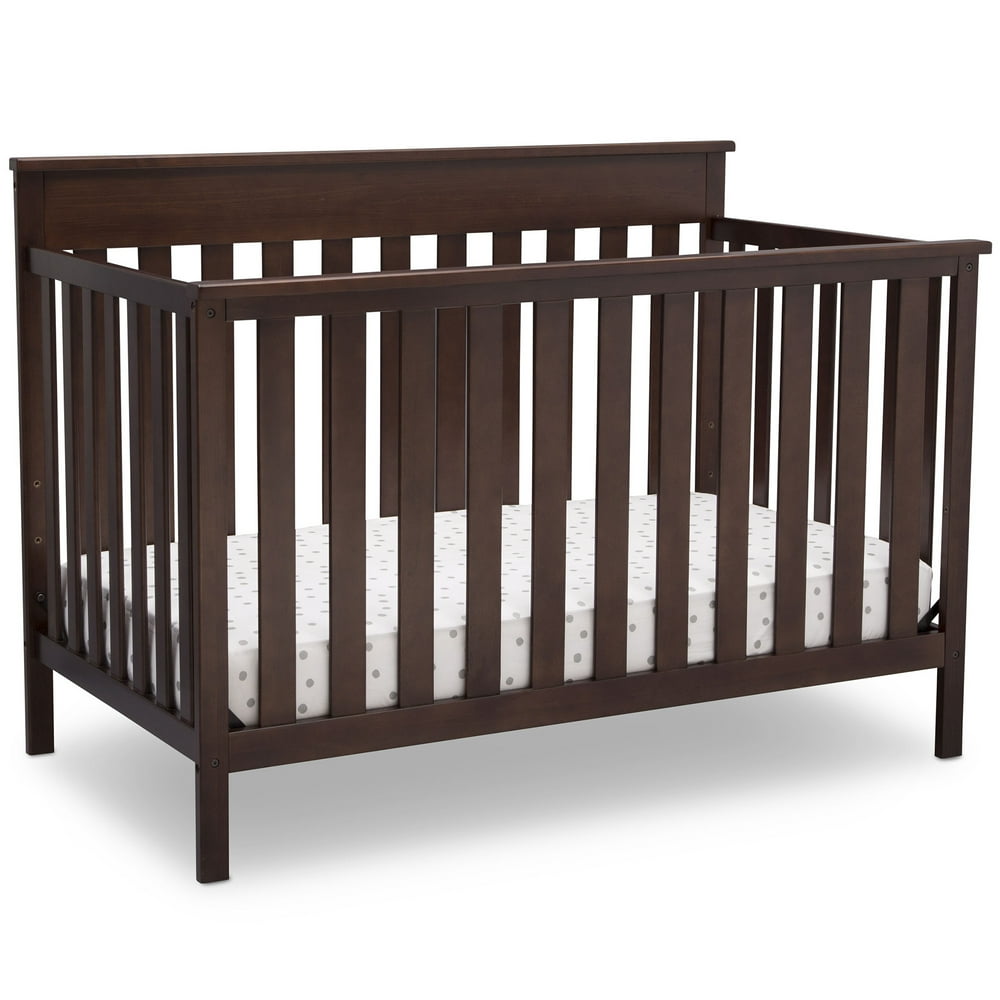 Delta Children Kingswood 4in1 Convertible Baby Crib, Walnut Espresso