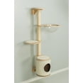 thumbnail image 5 of TRIXIE Mateo Wooden & Sisal 4-Level 54.3" Wall Mount Cat Tree, Scratching Posts & Condo, Natural, 5 of 8