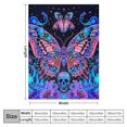 thumbnail image 4 of BCIIG Butterfly Skull Psychedelic Warm Lightweight Blanket Soft Fleece Blankets All Seasons Living Room Sofa Decor Cow Gifts 50x60in, 4 of 6