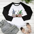 thumbnail image 5 of Honeeladyy Discount Womens Raglan Sleeve Shirt Pullover Tops Casual Looseweight Easter Bunny Printed Long Sleeve Pullover Cute Rabbit T-Shirt Tops, 5 of 9