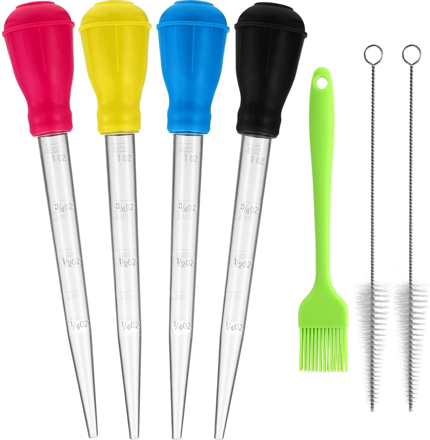 Nylon Heatresistant Turkey Baster Cooking Set Includes Meat Baster, 1
