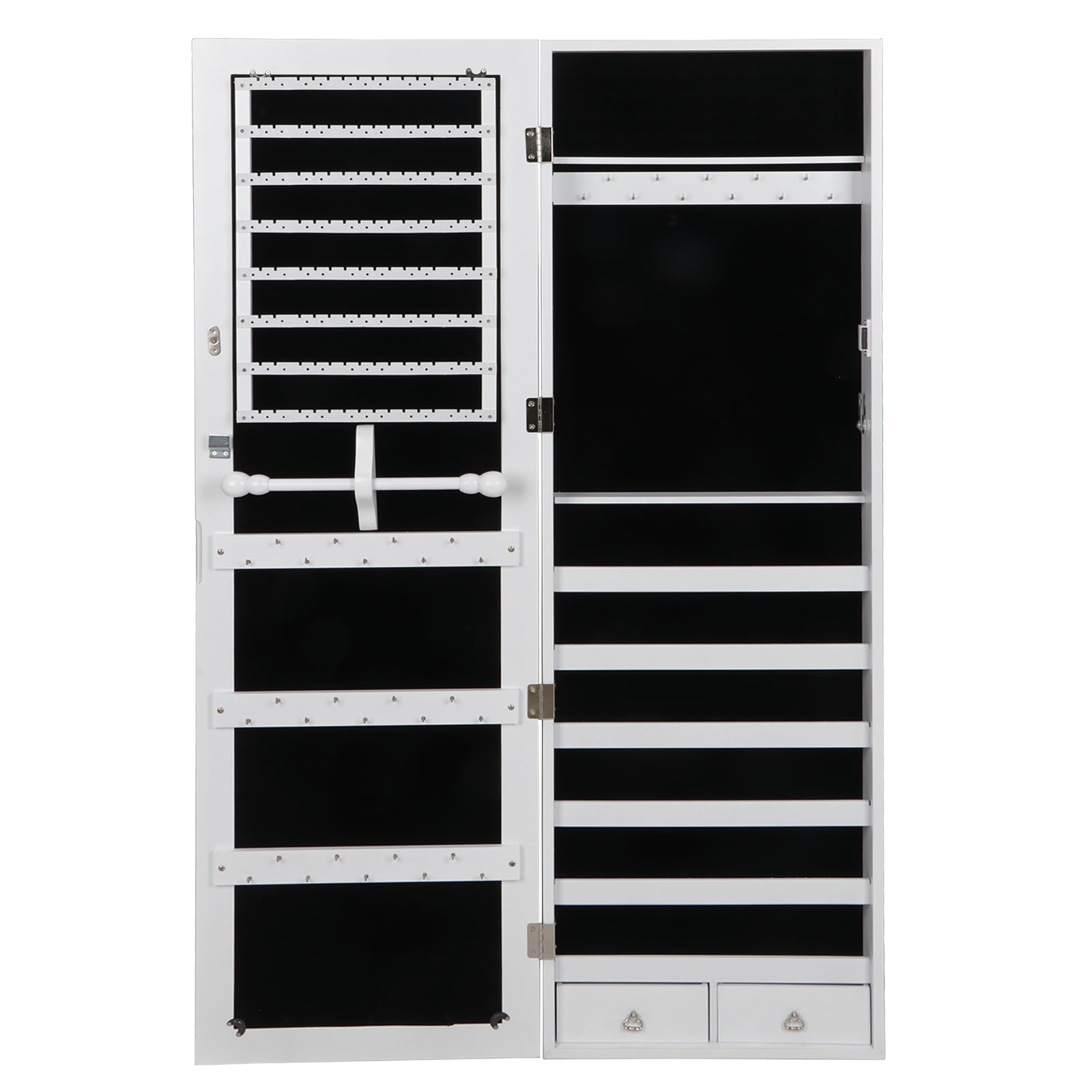 Zeny Jewelry Lockable Wall/Door Mounted Jewelry Armoire