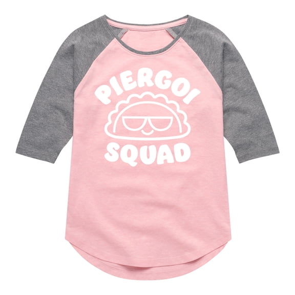 Instant Message - Dyngus Day - Pierogi Squad - Polish Holiday Celebration - Toddler & Youth Girls Raglan Graphic T-Shirt