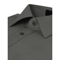 thumbnail image 4 of Men's Classic Fit Long Sleeve Wrinkle Resistant Button Down Premium Dress Shirt (Dark Gray,L), 4 of 4