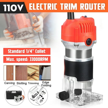 110V 350W Electric Hand woodworkingknife Trim Router Edge Wood Clean Cuts Woodworking Tool