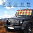 thumbnail image 6 of ZNDUO Red Retro Plaid Pattern Car SUV Windshield, Medium Size UV Rays and Heat Sun Visor Protector Foldable Sun Shade Car Windshield, 6 of 8