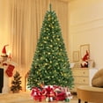 thumbnail image 1 of Costway Árbol de Navidad de 240 cm con 1182 puntas de ramas de PVC 400 luces LED de color blanco cálido Guantes, 1 of 5