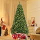 thumbnail image 1 of Costway Árbol de Navidad de 240 cm con 1182 puntas de ramas de PVC 400 luces LED de color blanco cálido Guantes, 1 of 5