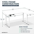 thumbnail image 2 of MotionGrey - Ergo2 Pro Bureau Debout Électrique en L Droit Réglable avec Paramètres de Mémoire - Dessus Blanc 63"x43 Pouces Cadre Blanc - Bureau Ergonomique pour la Maison et le Bureau, 2 of 10