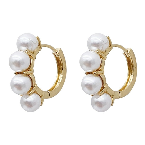 1 par Pendientes simples Pendientes de perlas elegantes All-Party Pendientes Joyería de niña
