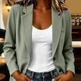 thumbnail image 2 of Idoravan 2026 Blazers for Women Business Casual Long Sleeve Lapel Open Front Suit Jacket Work Blazer with Pockets Women's Fashion Solid Color Casual Commute Loose Suit Jacket, 2 of 6